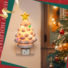 3pcs Of Holiday Christmas Tree Wall Lights, Christmas Decorative Plug-in Night Lights, Wall-mounted, 120V, American Plugs, Suitable for Bedrooms, Corridors, Staircases, Christmas Interior Decoration, Christmas & Christmas Gifts