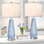 Modern Table Lamp Set Of 2 Touch Control, 27