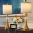 26'' Golden Metal Table Lamp Set of 2 with Crystal Accents | USB Ports, 3-Way Dimmable Light, Modern Brushed End for Bedroom, Living Room or Entryway