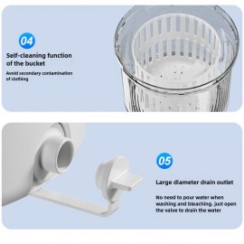 Mini Portable Washing Machine for Deep Cleaning Underwear and Sock with Blue Light, Wireless Charging & USB Power Mini Laundry Cup, Household and Outdoor Use