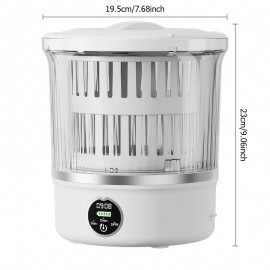 Mini Portable Washing Machine for Deep Cleaning Underwear and Sock with Blue Light, Wireless Charging & USB Power Mini Laundry Cup, Household and Outdoor Use