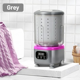 3-in-1 Portable Washing Machine with Spin Basket- Rechargeable Compact Washing Machine, 3 Modes(quick Wash//rotation), 3000mAh Battery and USB Power Supply, LED Display, Suitable for Bras, Underwear, Socks, Delicate Items-(white/purple)