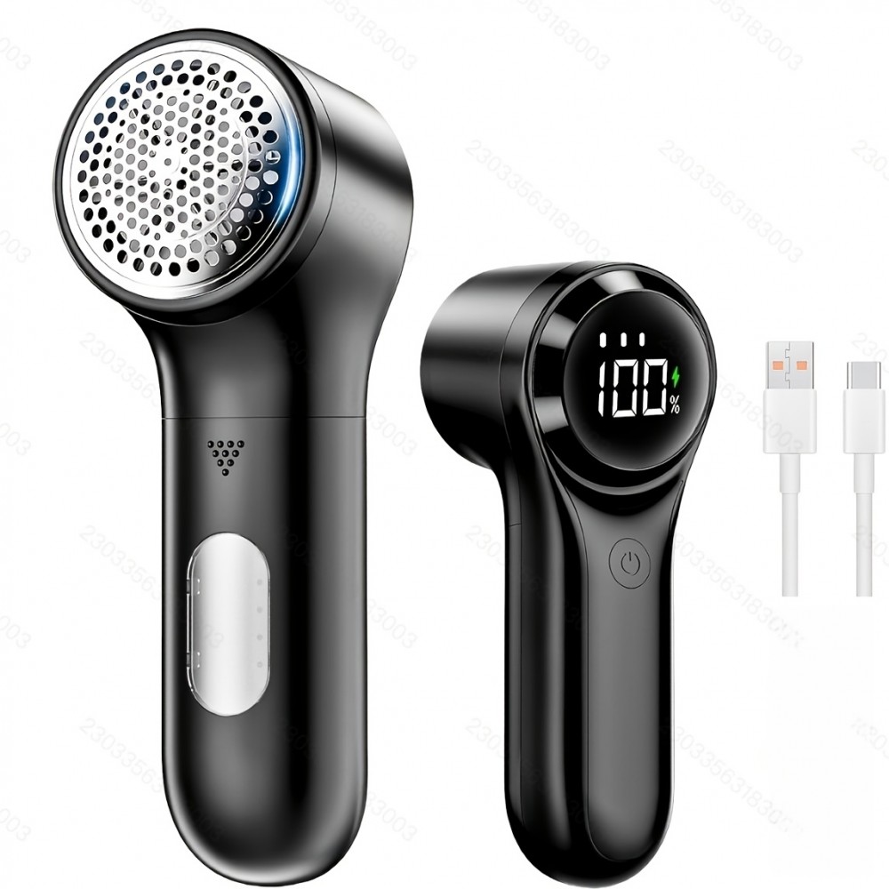 Rechargeable Fabric Shaver with 3-Speed Motor & Fast Type-C Charging - Electric Lint Remover Suitable for Clothes, Furniture, Pet Hair Elimination - Portable Fuzz Shaver with Low Voltage Operation (36V)