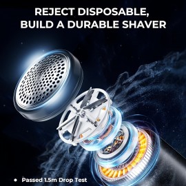 Rechargeable Fabric Shaver with 3-Speed Motor & Fast Type-C Charging - Electric Lint Remover Suitable for Clothes, Furniture, Pet Hair Elimination - Portable Fuzz Shaver with Low Voltage Operation (36V)