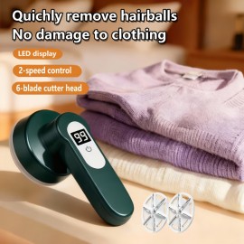 Ball Processor Electric Lint Remover, USB Rechargeable Sweater Shaver with Strong Hair Removal Tool and Pilling Eraser - Portable Clothing Trimmer