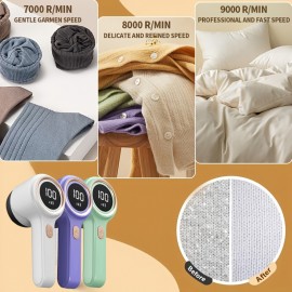 New Upgraded Portable Multi-Functional Ball Trimmer, USB-C Fast Charging, Electric Fabric Hair Remover with LED Smart Digital Display, Powerful Motor, Fleece Remover, Sofa Ball Trimmer, Cleaning Tool for Clothes, Bedding, Carpets