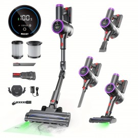 Handheld Vacuum Cleaners for Home Cordless, 180° Foldable Tube, 46Kpa Powerful Stick Vacuum, LED Touchscreen&Self-standing, 50.72oz Dust Cup, Detachable Battery, 8-In-1 Rechargeable Wireless Vacuum for Hardwood Floor Carpet Pet Hair