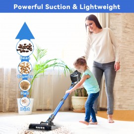New Cordless Vacuum Gleaner, 60kpa, 6-in-1 Ultra-Lightweight Stick Vacuum With 2200 MAhBattery, 40 Mins Max Runtime, Powerful Rechargeable Vacuum Cleaners, For HomeCarpet & Pet Hair
