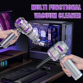 Cordless Handheld Vacuum Cleaner with Strong Suction, Compact Mini Blower, Multifunctional for Suction, Blowing, And Extraction, Effectively Cleans Dust, Hair, And Debris, Suitable for Cars, Homes, Offices, And Pet Cleaning