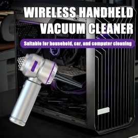 Cordless Handheld Vacuum Cleaner with Strong Suction, Compact Mini Blower, Multifunctional for Suction, Blowing, And Extraction, Effectively Cleans Dust, Hair, And Debris, Suitable for Cars, Homes, Offices, And Pet Cleaning