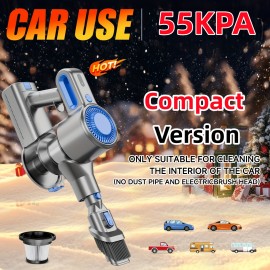 55-59Kpa Cordless Vacuum Cleaner for Home, Car, Hardwood Floor, Carpet, and Pet Hair | Anti-hair Entanglement, Dust Filtration, Lightweight One-handed Handheld, 55-Minute Running Time, Electric LED Brush, ABS Body, Wireless