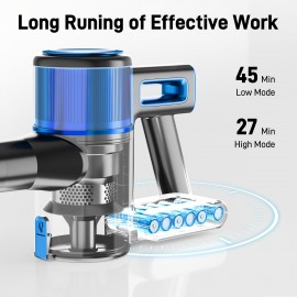 High-Suction Cordless Vacuum Cleaner with 38Kpa Power, 45 Minutes of Runtime, Cleaning Tools, Tangle-Free Design for Home Use, And an 8-In-1 Handheld Option Suitable for Both Hard Floors And Carpets