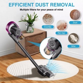 Cordless 4-In-1 Stick/Handheld Vacuum Cleaner for Carpets And Floors, Ideal for Pet Hair, Versatile for Home And Car Use