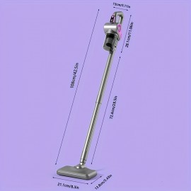 A Vertical Vacuum Cleaner with an Incredibly Powerful Motor That Effortlessly Handles Cleaning Throughout The House, Reaching All Corners with Ease. It Features Detachable Replacement Brush Heads, Wireless Suction, And Drag Cleaning Without Hassle