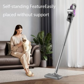 A Vertical Vacuum Cleaner with an Incredibly Powerful Motor That Effortlessly Handles Cleaning Throughout The House, Reaching All Corners with Ease. It Features Detachable Replacement Brush Heads, Wireless Suction, And Drag Cleaning Without Hassle