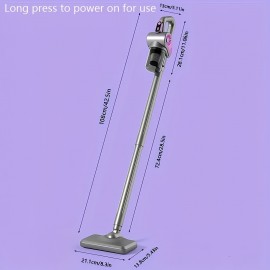A Vertical Vacuum Cleaner with an Incredibly Powerful Motor That Effortlessly Handles Cleaning Throughout The House, Reaching All Corners with Ease. It Features Detachable Replacement Brush Heads, Wireless Suction, And Drag Cleaning Without Hassle