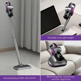 A Vertical Vacuum Cleaner with an Incredibly Powerful Motor That Effortlessly Handles Cleaning Throughout The House, Reaching All Corners with Ease. It Features Detachable Replacement Brush Heads, Wireless Suction, And Drag Cleaning Without Hassle