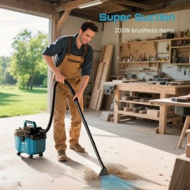 eesii Wireless Wet and Dry Vacuum Cleaner - Multi-Scene - Compact Body - 2pcs 4.0Ah Battery - Multi Professional Nozzles - 3-in-1 Brushless HEPA Filter - Car/ Garage/ Workplace Cleaning