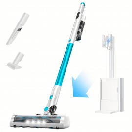 Cordless Stick Vacuum with Auto Empty System & HEPA Filter - Lightweight Portable Handheld/Corded & Hardfloor Sweeper, 40min Runtime, One-Touch Empty Dust Canister, 18KPa Strong Suction for Pet Hair, Compatible with Plug (120V)