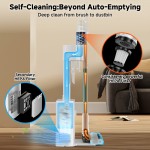 Cordless Stick Vacuum with Auto Empty System & HEPA Filter - Lightweight Portable Handheld/Corded & Hardfloor Sweeper, 40min Runtime, One-Touch Empty Dust Canister, 18KPa Strong Suction for Pet Hair, Compatible with Plug (120V)