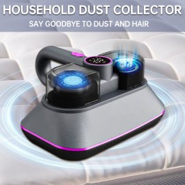 Dual Motor 2-in-1 Beat Suction Vacuum Cleaner | Handheld Cordless, LED Digital Display, 80, 000 Times/min Scan Beat, Double Noise Reduction, Suitable for Bedding, Sofas, Clothes, Pets, Cars, Carpets | HEPA Filter, Rechargeable Lithium Battery