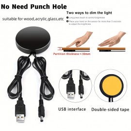 39.37inch USB- Smart Touch Dimmer Switch with Volume & Brightness - No Drill Easy Install Hidden Wiring for Light Dimmer, USB- Devices in Cabinets, TVs, Bedrooms (Compatible with USB- Light Strips)