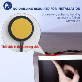 39.37inch USB- Smart Touch Dimmer Switch with Volume & Brightness - No Drill Easy Install Hidden Wiring for Light Dimmer, USB- Devices in Cabinets, TVs, Bedrooms (Compatible with USB- Light Strips)