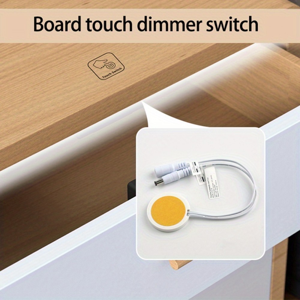 Smart LED Dimmer Controller Cabinet DC5-24V Hidden Dimmer Board Touch Sensor Switch Hand Sweep Induction Switch for Touch Sensor Switch Wardrobe or Desktop Cabinet