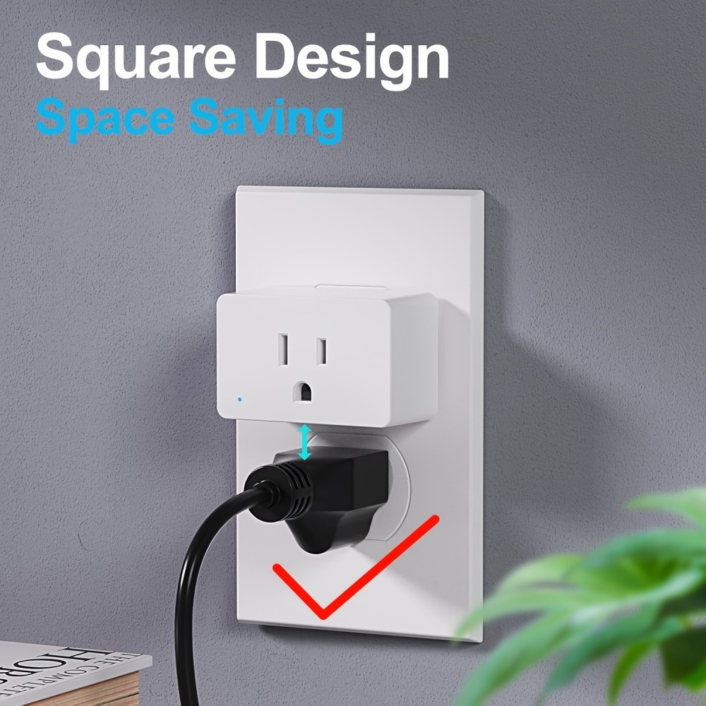 5/2 Smart Wifi Plug Packs (15A) - Includes Real-Time Energy Monitoring, Timer Options & Group Control, Remote Access Via APP, Compatible with Alexa, Google Home, Smartthings, And Home Assistant