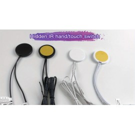 DC5-24V 25mm Wooden Furniture Touch Sensor LED Dimming Switch | 5A Hidden Surface Switch for LED Light Strip Decoration, Suitable for Halloween, Christmas Party, Black, White