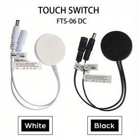 DC5-24V 25mm Wooden Furniture Touch Sensor LED Dimming Switch | 5A Hidden Surface Switch for LED Light Strip Decoration, Suitable for Halloween, Christmas Party, Black, White