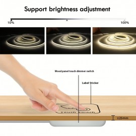 Ultra-Thin In-Ground Touch Sensor Switch DC5-24V 25W with Easy Installation - Hardwired/Powered via Cable for Wood, Acrylic, Stone & LED Lighting - Compatible with Home Systems, Dimmable Lighting Control, No Punching Required
