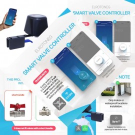 Smart Valve Controller ELROTONEG, Wi - Fi Electric Water Shutoff Controller, Tuya Smart Life App Control, Compatible with Alexa, No Hub Required