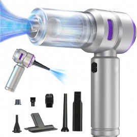 Cordless Handheld Vacuum Cleaner with Strong Suction, Compact Mini Blower, Multifunctional for Suction, Blowing, And Extraction, Effectively Cleans Dust, Hair, And Debris, Suitable for Cars, Homes, Offices, And Pet Cleaning